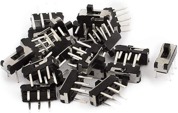 sourcing map 20 x 2 Positions DPDT 2P2T 6-Pin PCB Plate Mini Vertical Slide Switch DE de
