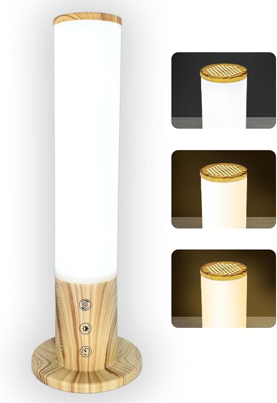 Light Therapy Lamp 10000 Lux Happy Sunlight Lamp UV Free 3 Color Temperature Adjustable Brightness Timer & Memory Function Sun Lamp Full Spectrum Light Home Office