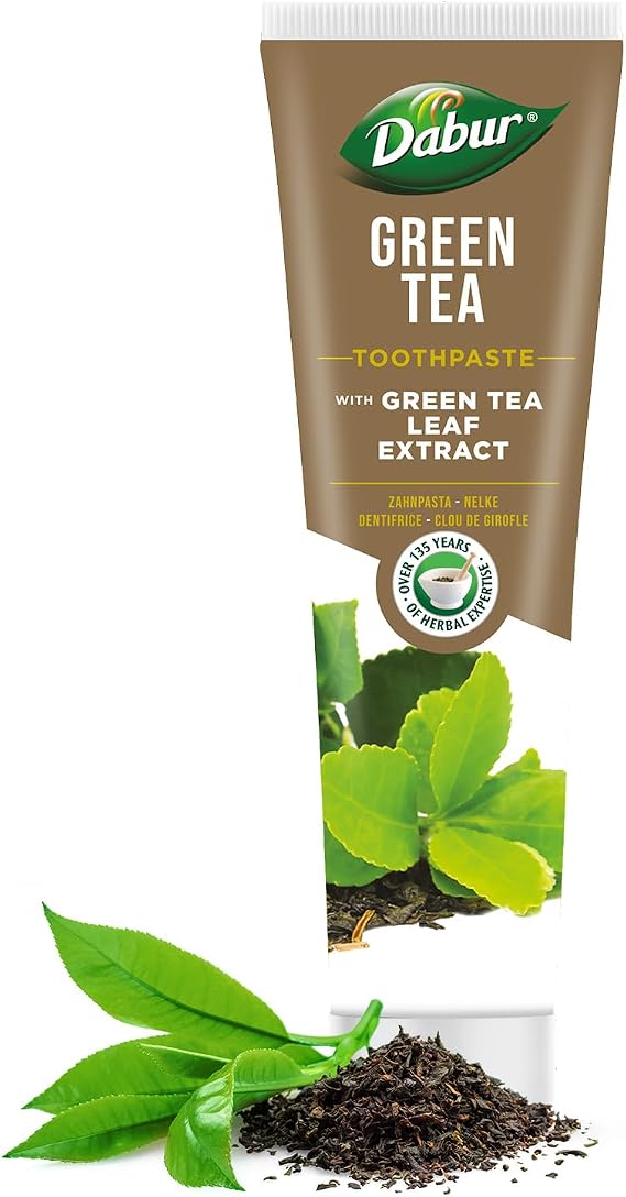 Dabur Organic Green Tea Toothpaste | 100 ml | Everyday Use | Long-Lasting Freshness & Healthy Gums