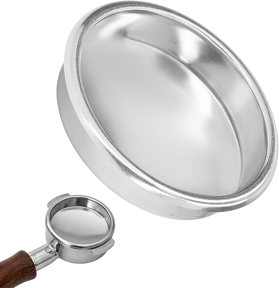 58mm Flush Blind Filter, Espresso Cleaning Disc, Backflush Filter Portafilter Basket Coffee Machine Accessories, Stainless Steel Backflush Insert Cleaning Disc for Coffee Machine(Silver)