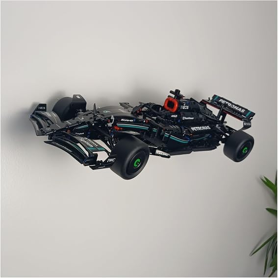 Wall mount compatible with Lego Technic Mercedes AMG F1 W14 E 42171 | Display your model securely | Heavy Duty stainless steel | Car NOT included