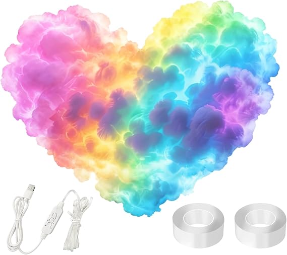 Cloud LED Lights for Ceiling 3D Thundercloud Lamp Decoration Set