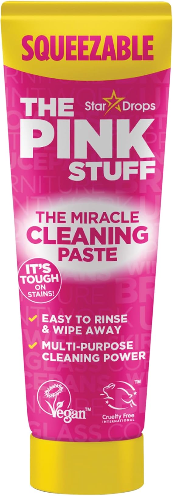 The Pink Stuff Mucize Sıkılabilir Temizleme Macunu 300 g Durulanması Kolay Çok Amaçlı Temizleyici, Mutfak, Banyo Ocakları Fayanslar, Lavabolar, Duşlar ve Daha Fazlası için