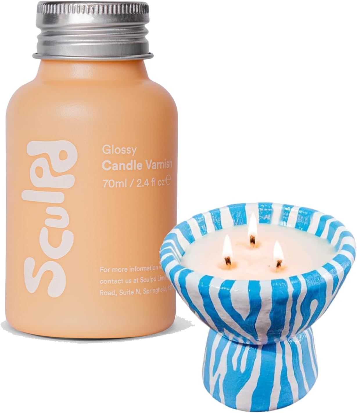 Sculpd Clear Glaze for Air Dry Clay and Acrylic Paint, Create Waterproof Pottery from Home, Gloss Candle Varnish, 70 ml