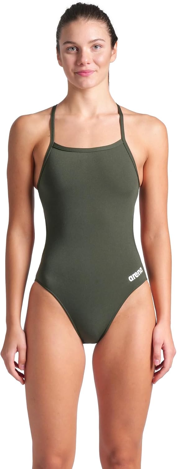 Arena Solid Challenge Team One-pieceWomen's Swimsuit, Quick-Drying, Sporty Swimwear in MaxLife Fabric with Maximum Chlorine Resistance and UPF 50+ UV Protection