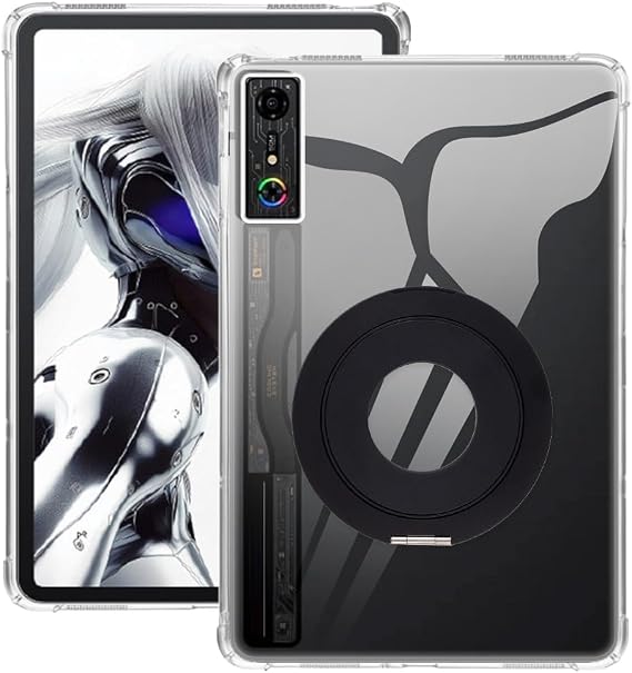 Case and Tablet Stand for RedMagic Nova Gaming Tablet - Clear+Black