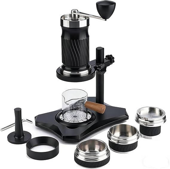 Hand Crank Coffee Machine Set, Manual Espresso Coffee Machine, Portable Variable Pressure Espresso Machine, With Storage Box, Water Tank Capacity: 100ml, 9~12bar, for Camping, Travel, Outdoor