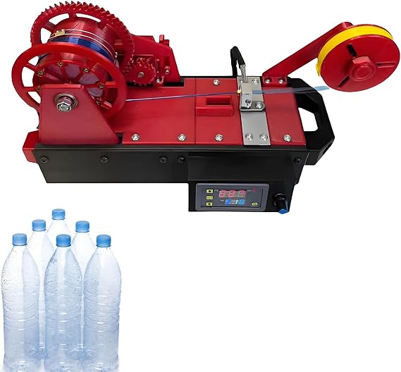3D Printer Extruder Filament Maker Machine, Desktop Filament Maker Machine, Digital Temperature Control, Recycled PET Bottle, for DIY Makers, Small Studios Red