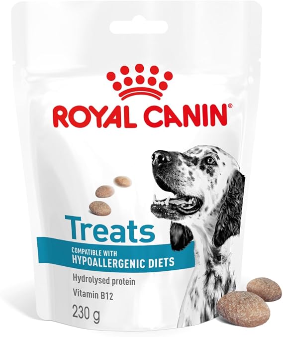 Royal Canin Hypoallergenic Treats for Adult Dogs | 230g | Snacks for & Breeds | Resealable Bag | Hydrolyzed Protein