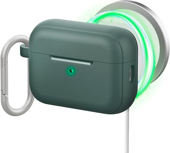 Spigen Ciel by CYRILL AirPods Pro 2 ile Uyumlu MagSafe Kılıf Ultra Color Mag Kaymaz Silikon Yeşil Kapak - ACS05337 (Spigen TR Garantili)