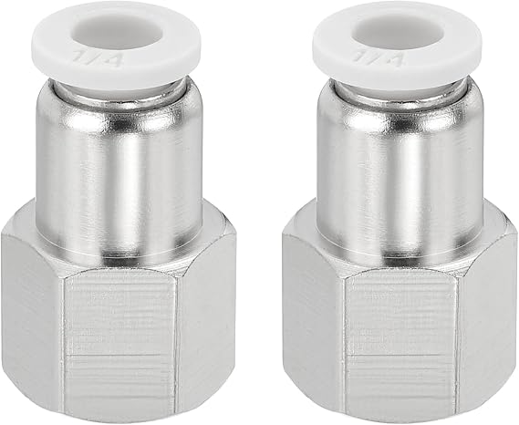 sourcing map Push to Connect Fittings, Female Thread Straight Air Tube Quick Connect Air Lines Fittings