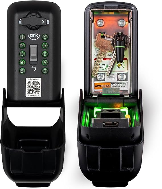 ark Tamo Pro Maximum Security Outdoor Wall Mounted Key Safe Police Preferred Key Box with Illuminated Multi-push Buttons 9.7m Code Combination Lock box Ideal for Home, Airbnb and Commercial