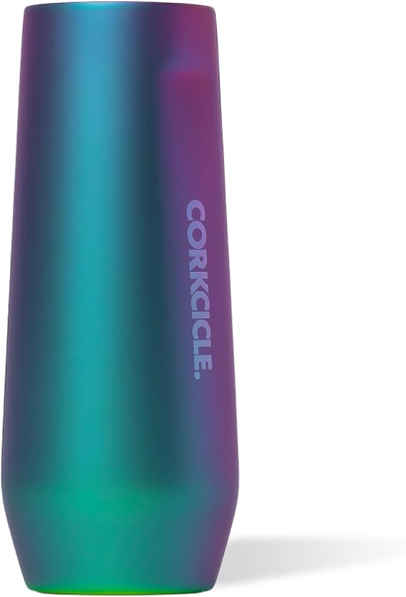 Corkcicle Stemless Flute - Chill Drinks for 9 Hours - Summer Drinkware Gift - 7 oz - Dragonfly