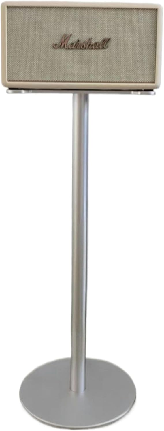 Speaker Stand Compatible with Marshall Woburn/Acton/Stanmore Bluetooth Wireless Speaker (2/3/4 Generation Universal) Aluminum Alloy Material Hidden Power Cord (Stanmore(2/3/4) Silver Single)