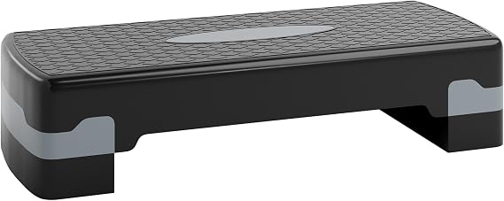 Ultrasport Aerobic Exercise Step Board, 2 & 3-Level Height Adjustable