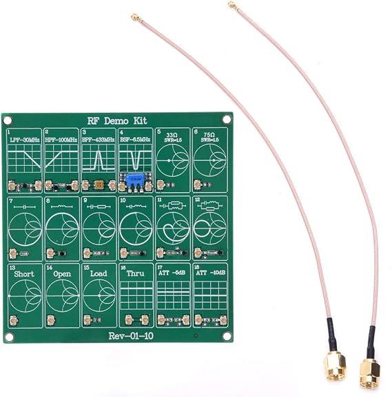Wakects RF Demo Kit Board RF Demo Module for VNA RF Test Board RF Test Module Filter Module / Vector Network Analyzer Board