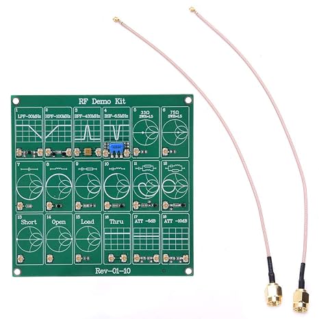 RF Test Board, 18 Functional Modules RF Demo Kit NanoVNA RF Test Module Vector Network Analyzer Board Filter/Attenuator Module Nanovna Demo Kit