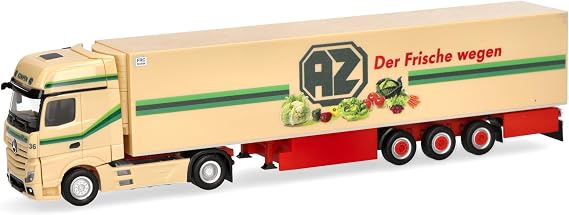 Herpa Mercedes-Benz Actros L 18 Gigaspace AZ Kempen Refrigerated Tractor Truck Miniature Scale 1:87 Collectable Made in Germany Plastic