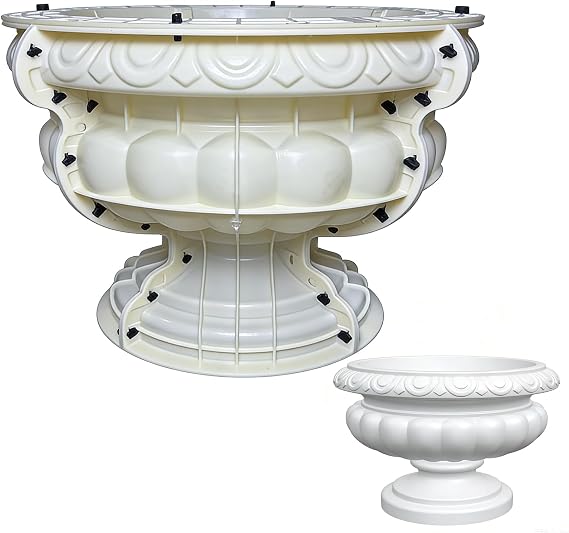 80cm Extra Large Round Concrete Planter Molds, Updated Reinforced Inner Liner with Built‑in Ribs, Heavy‑Duty ABS Flower Pot Mould, Reusable DIY Cement Pot Mold for Garden Patio Outdoor Decor