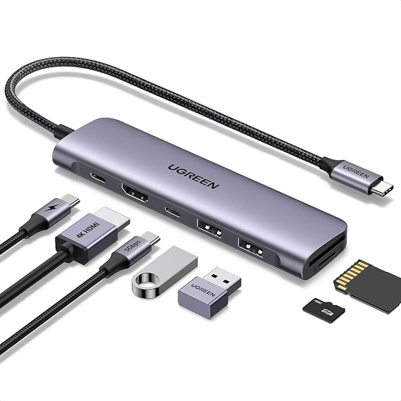UGREEN Revodok 1071 USB-C Hub 7-IN-1 USB Hub Type-C PD100W Fast Charging