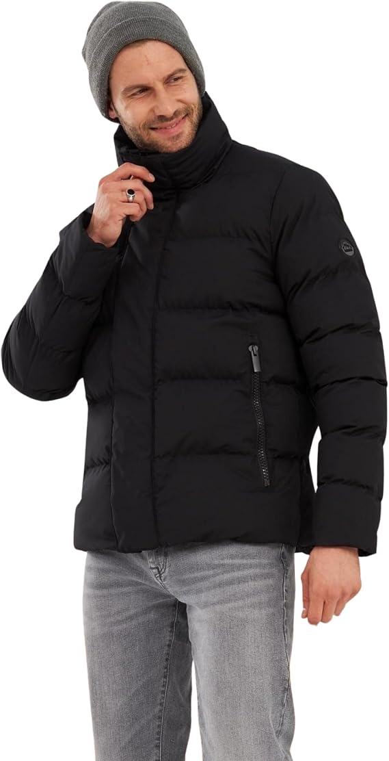 Danger Erkek Dik Yaka Yağmur Ve Rüzgar Geçirmez Puffer Mont - 775DNGR