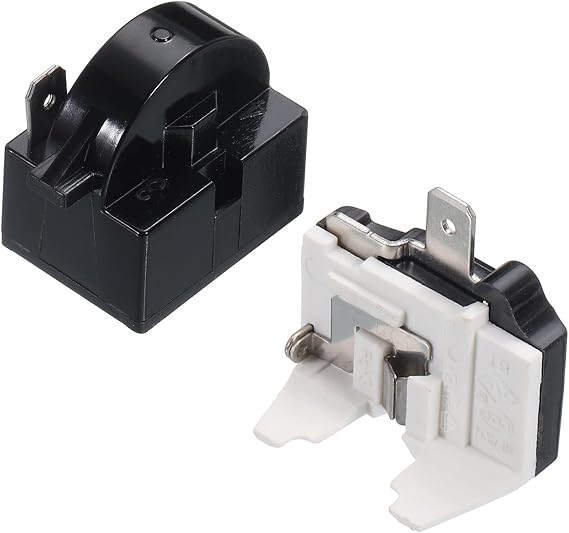 sourcing map 4pcs Refrigerators PTC Starter Relay 1 Pin 4.7 Ohm Overload Protector 1/2HP for Fridges Beverage Freezers
