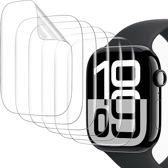Piuellia 6 Pack Screen Protector for Apple Watch Series 12/11/10 46mm