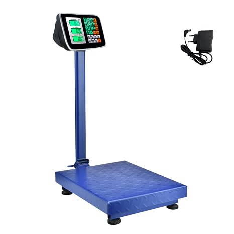 MAGIC SELECT Industrial Folding Digital Scale, 300 kg Capacity, LCD Display, Steel Platform, Perfect for Parcels, Warehouses, Shops
