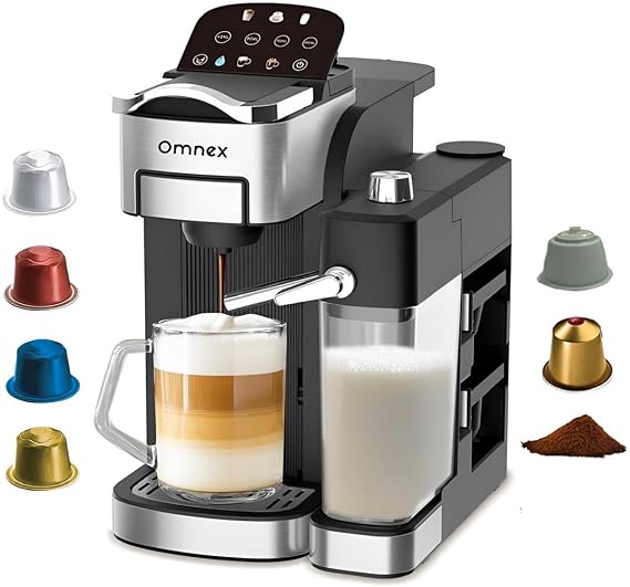 Ox-Pro2 Espresso Kahve Makinesi 20 Bar Kapsül & Öğütülmüş Kahve, Süt Köpürtücü Latte Cappuccino