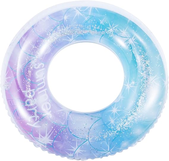 浮き輪 うきわ 浮輪 大人用 子供用 90cm Ninonly フロート O型 水遊び用 キラキラ 夏休み スイミング（星空柄）