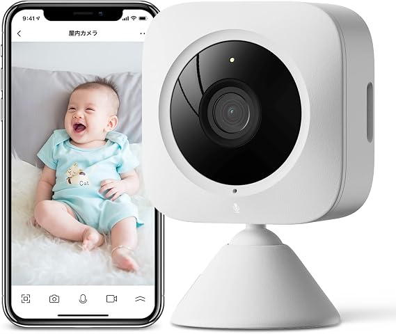 SwitchBot Indoor Cam, Compact Security Camera, Baby Monitor, Pet Camera, Works with Alexa, Network Camera, Smart Home, 2-Way Audio, Remote Monitoring, Easy Installation, Surveillance, Security