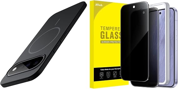 JETech Google Pixel 11用 マグネットスリムケースとプライバシーフィルム バンドル