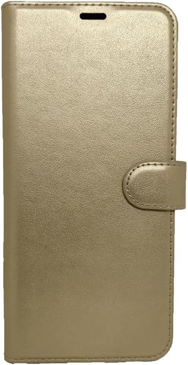 Xiaomi Redmi Note 11s İle Uyumlu Cüzdanlı Kapaklı Kılıf Kartlıklı Cüzdan Standlı Kopçalı Gold