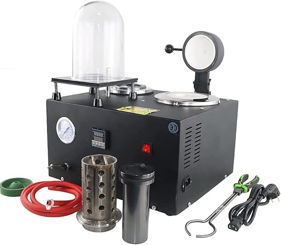Vacuum Casting Machine - Digital Investment Casting Furnace up to 2100°F, Lost Wax & Gold/Silver Melting Kit with Graphite Crucible for Scrap Metal