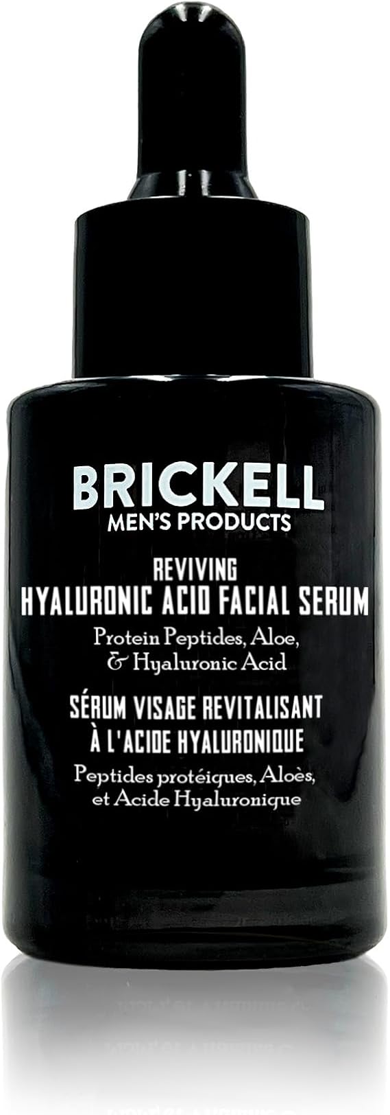 Brickell Men's Anti-Aging Facial Serum with Hyaluronic Acid, Revitalizing Day Serum for Men, Natural and Organic Facial Serum with Vitamin C and Protein Peptides, 30ml, Scented