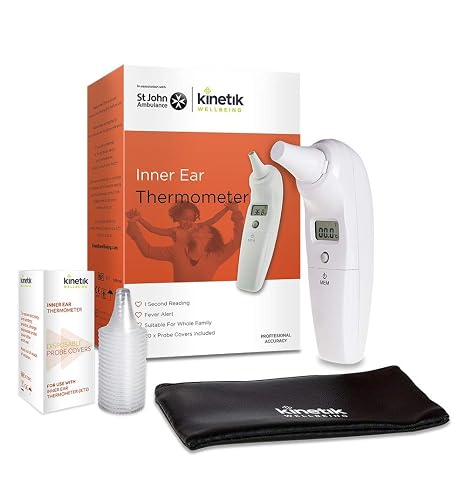 Kinetik Wellbeing Inner Ear Thermometer, Body Temperature, Fever Alert