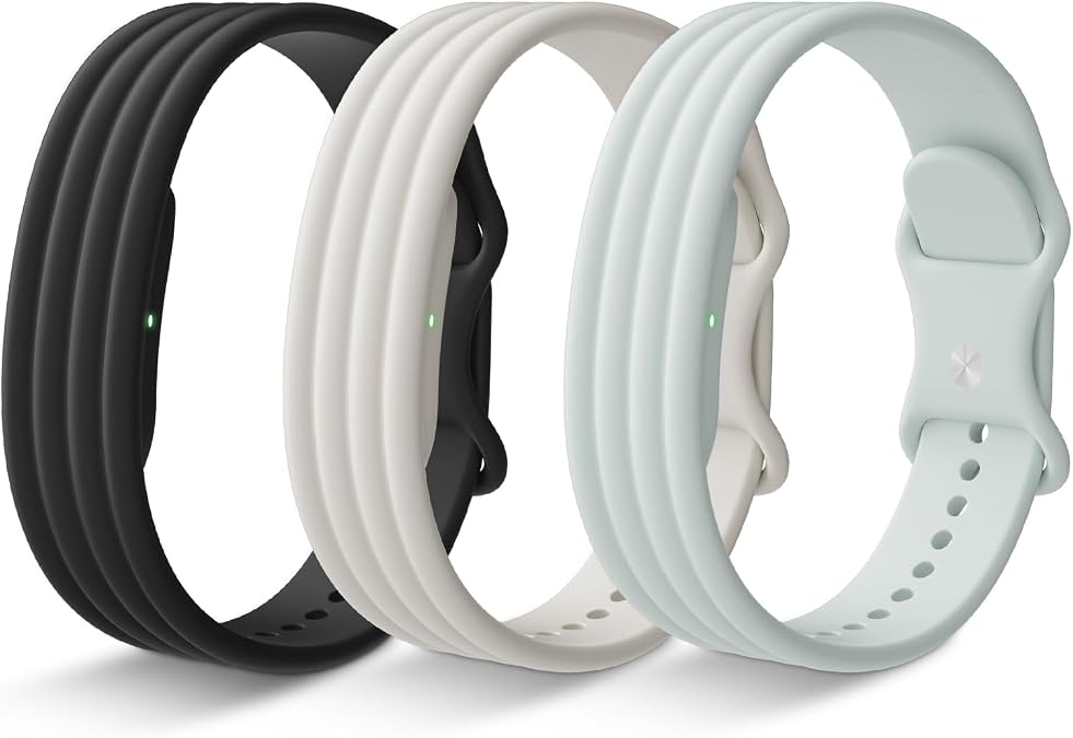 3 Pack Silicone Active Band Compatible with Google Fitbit Air Strap