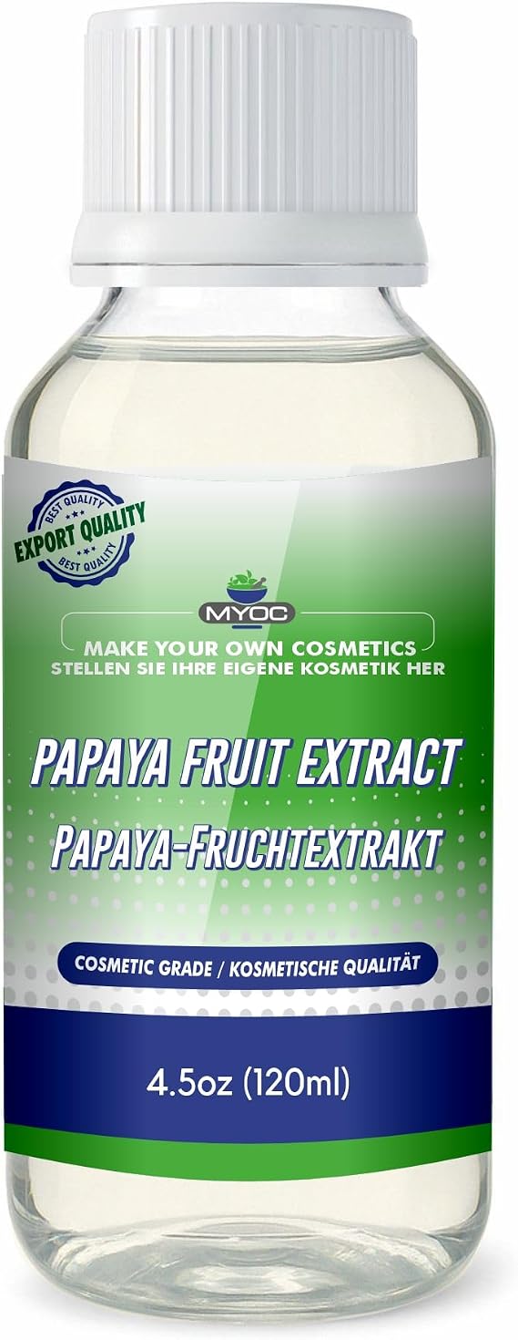 MYOC Papaya Fruit Liquid Extract | Cosmetic Grade Botanical Ingredient | Non-Edible | Herbal Extract for DIY Skincare & Haircare | 120ml / 4.05 Fl Oz