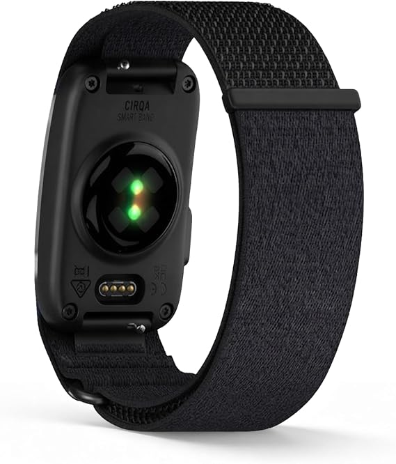 Garmin CIRQAスマートバンド用編組ナイロン腕時計バンド、ブラック | L