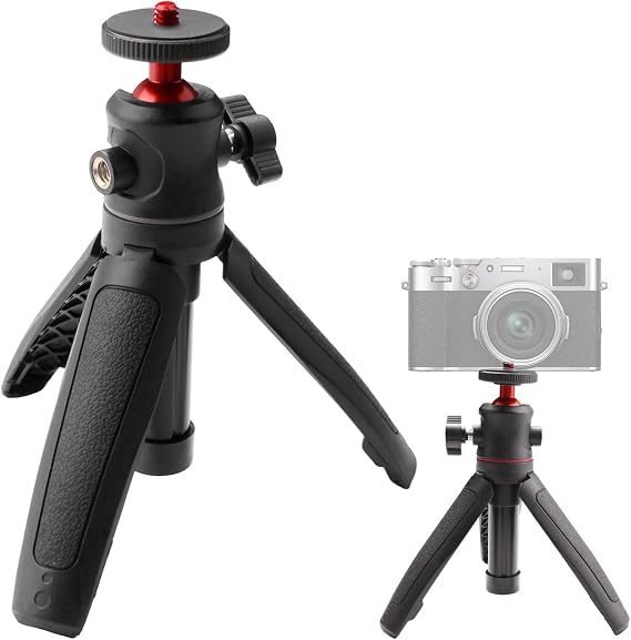Compact Mini Tripod, Portable Travel Tripod 1/4 Inch Screw Extendable