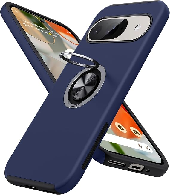 JAME for Google Pixel 9/9 Proケース、リングスタンド耐衝撃スリム電話ケース