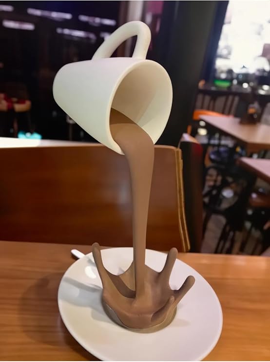 muggle design Dökülen kahve dekor kahve köşesi dekorasyonu coffee time Kahverengi 25 x 8