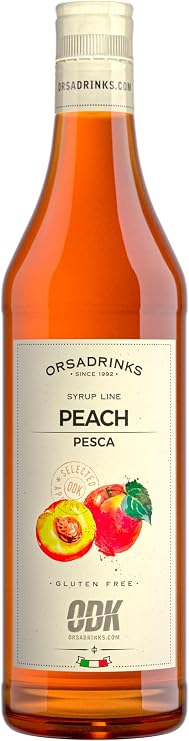 ODK Peach Syrup | Cocktails, Coffee, Iced Tea, Cooking, Baking and Desserts| 75cl