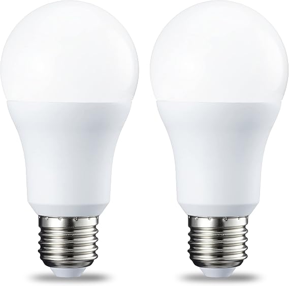 Amazon Basics LED E27 Screw Bulb,10W (Equivalent to 75W), Warm White, Non Dimmable - (Pack of 2) [Energy Class F]