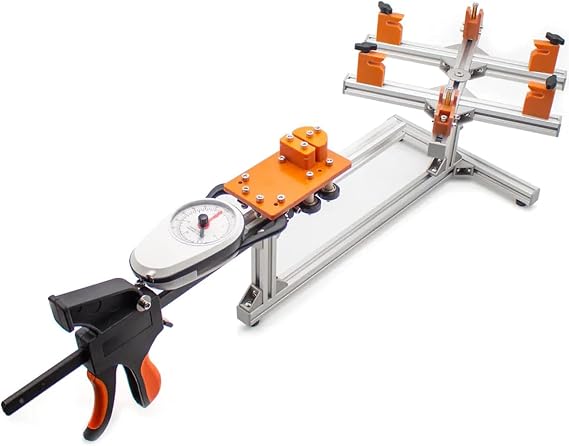 Badminton Racket Stringing Machine, 20-32LB Tension, 360° Rotating Table, 6 Point Fixed, with Stringing Tool, Aid for Rackets