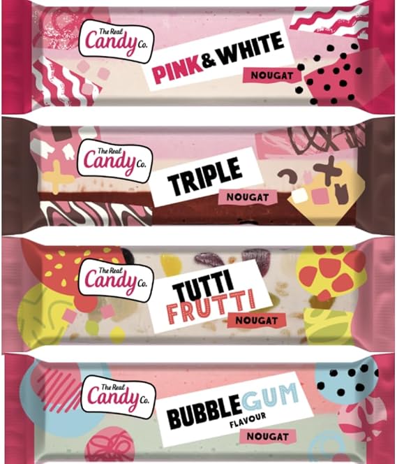 Nougat Lovers Fun & Fruity Four Pack - 130g Soft Chewy Nougat Bars
