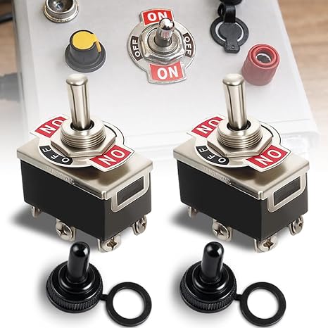 2 Toggle Switches DPDT ON-OFF-ON 3 Positions 6 Pins