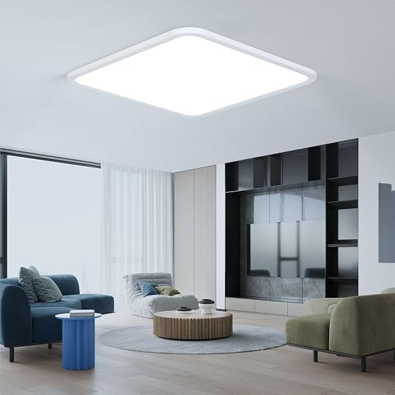 EASY EAGLE Ceiling LED Ceiling, 40 cm 6500K 42W Square [Energy Class E]