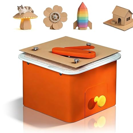 Cardboard Cutter for Kids, Bladeless DIY Tool Kit for Safe Cardboard Construction, Ideal for Crafting 3D Models and Creative Projects, Compatible with Cutting Thickness 0-4mm