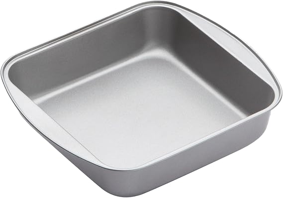 KitchenCraft Non-Stick Square Baking Tray, 20cm Oven Tray, Durable Carbon Steel Grey Cooking Pan for Baking, Roasting and Grilling, PFAS-Free Bakeware